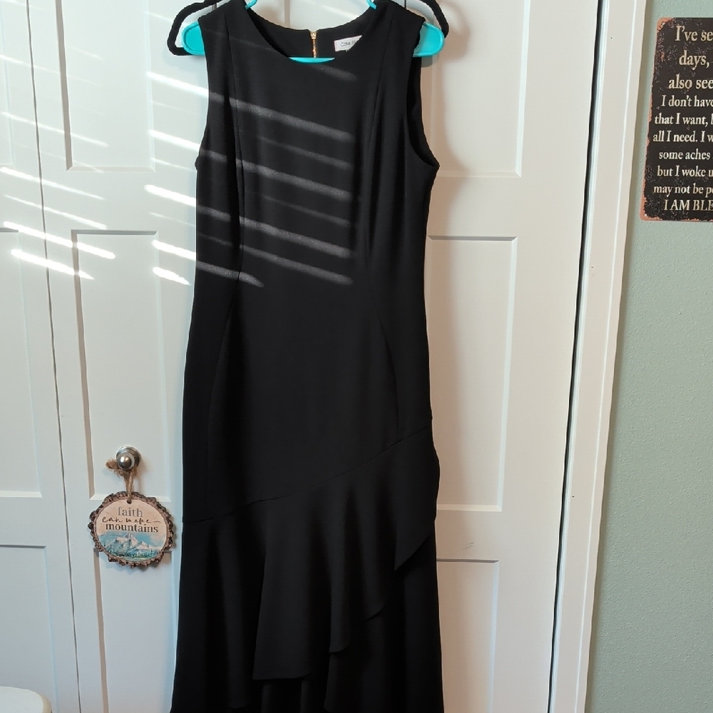 Calvin Klein Black Asymmetrical Dress